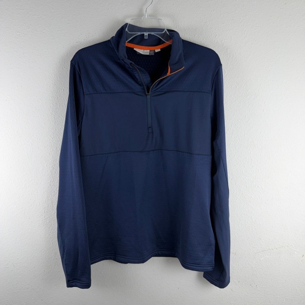 KJUS Dane Midlayer Half-Zip Pullover 50 M Navy Blue Performance Gorpcore Golf